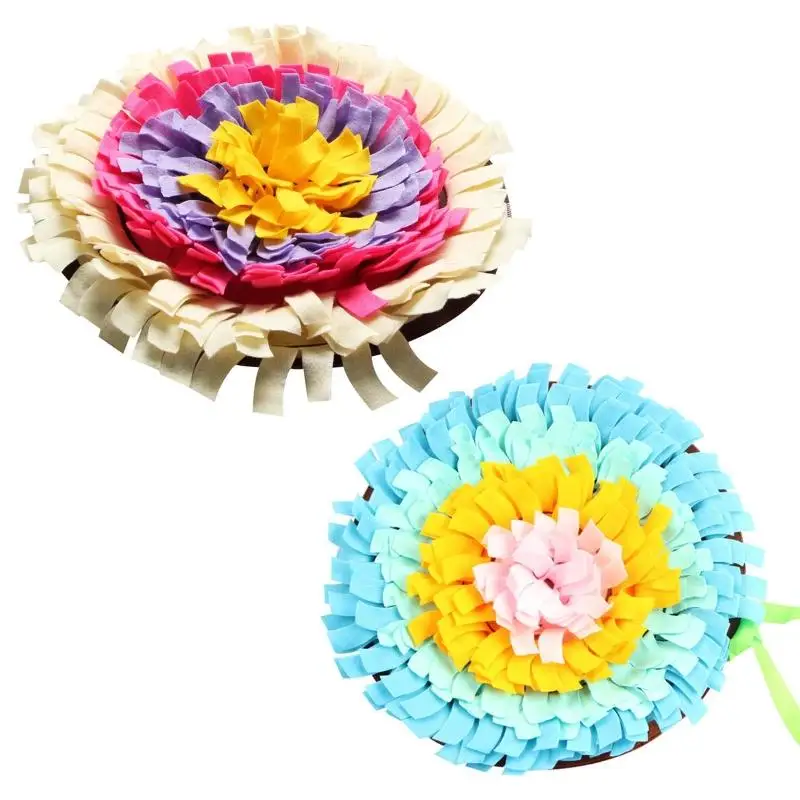 

Pet Snuffle Feeding Mat Dog Interactive Puzzle Toy for Anxiety Encouraging Natural Foraging Skills for Small Pets