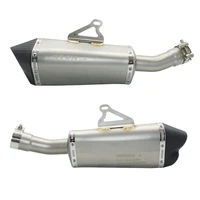 modified accessories stainless steel muffler double hole exhaust motorcycler for kayo t2 t4 t6
