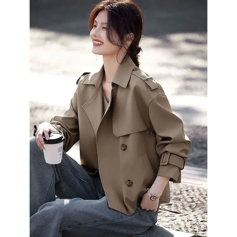 Куртка высшего класса женская маленькая желтая 2024 новые весенне-осенние модели