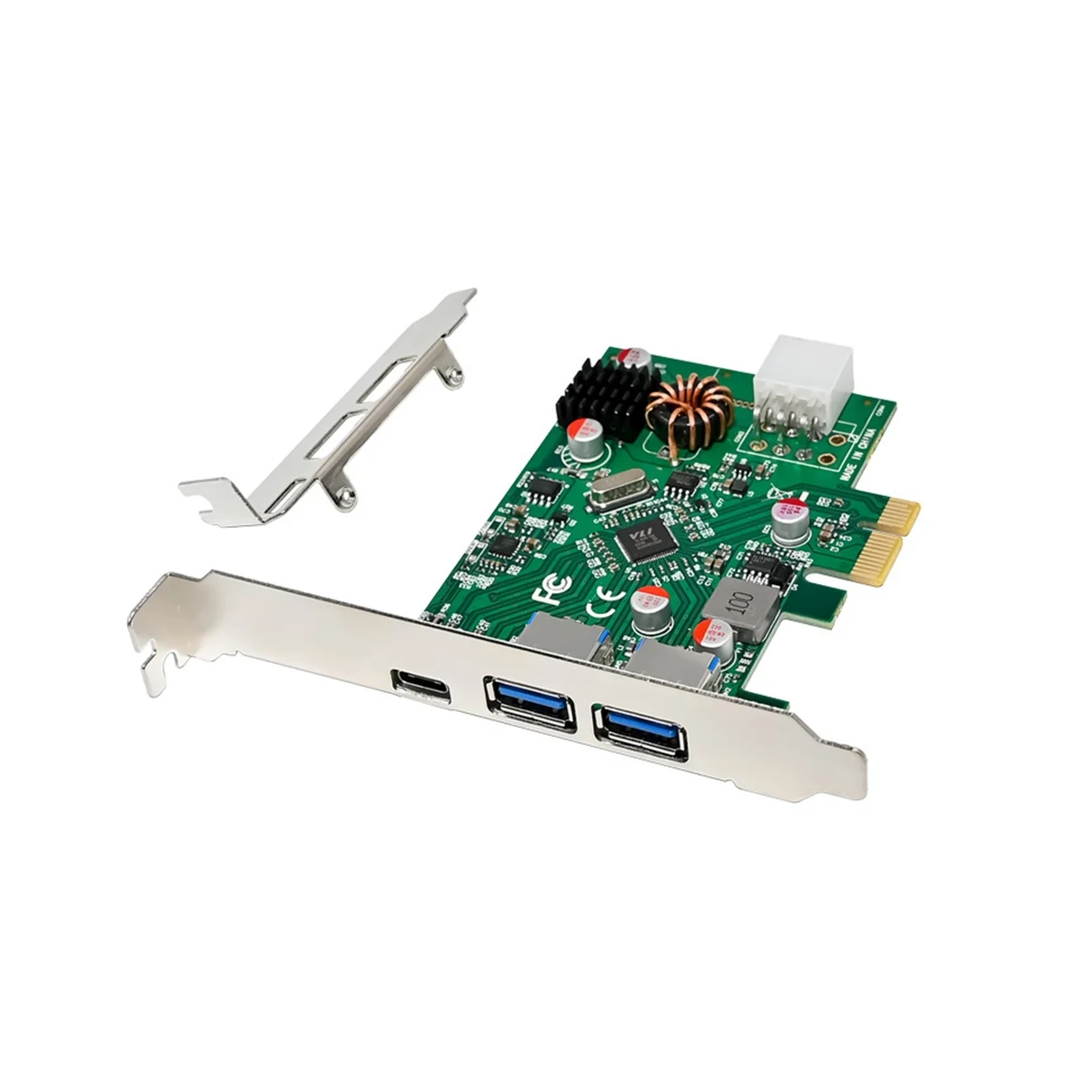 

VL805 PCIE X1 USB3.0 TYPE-A+C PD3.0 5G High-Speed Conversion Expansion Card PCI-E USB3.0 Control Card