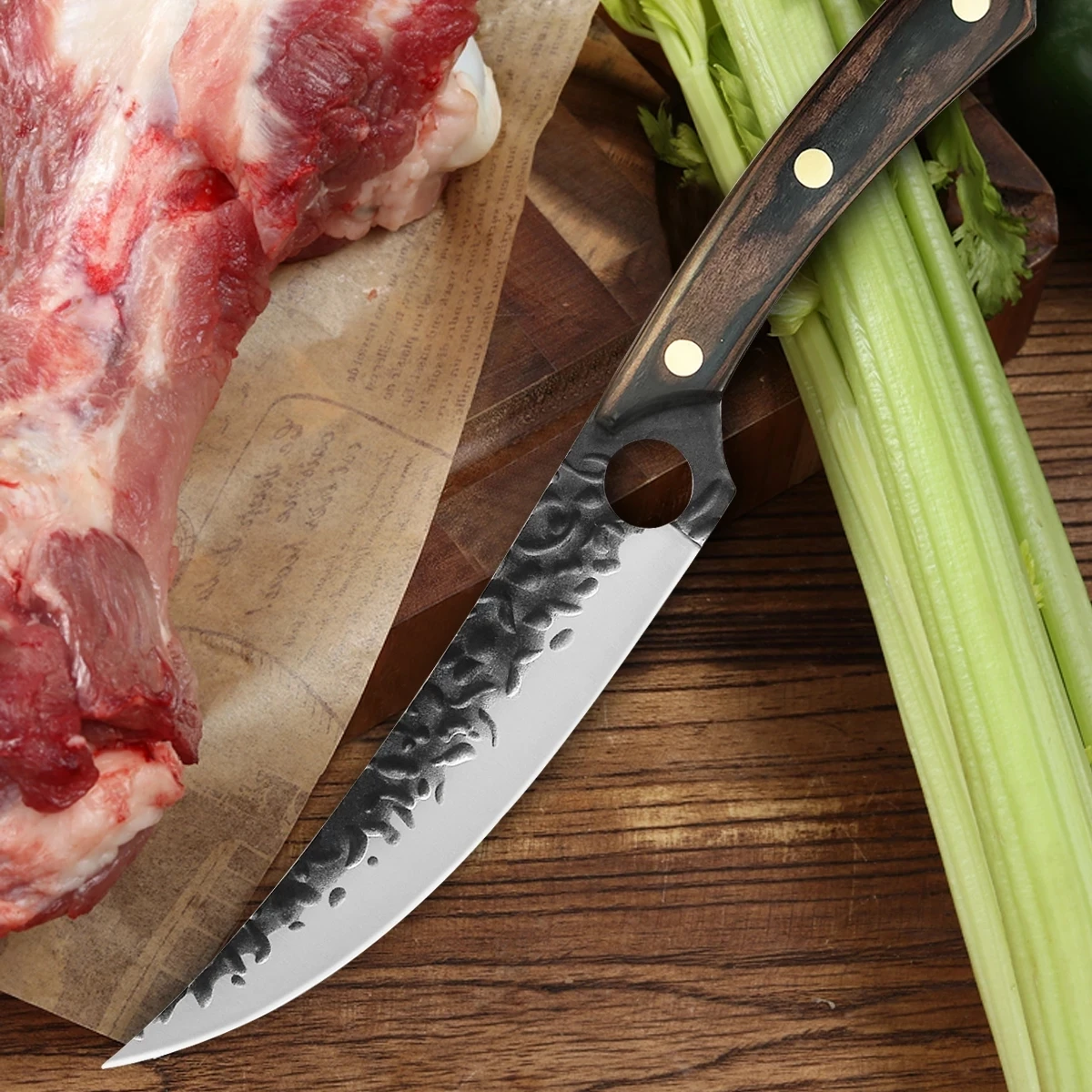 

6 дюймов Профессиональный кованый нож для обвалки лезвие из нержавеющей стали кухонные ножи для резки шеф-повара мясника нож для фруктов