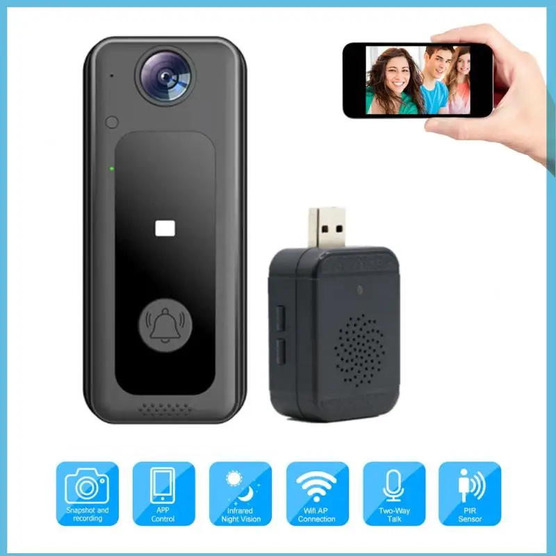 

M3 WIFI Doorbell Camera PIR Alarm Push Cloud Record Doorbell Infrared Night Vision Smart Home Wireless Video Doorbell Intercom