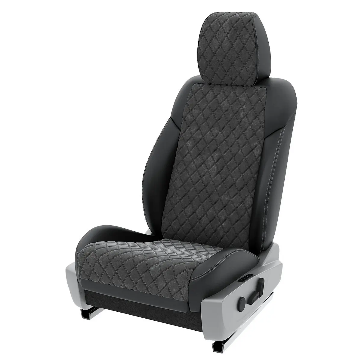 Чехлы на сиденья Peugeot 308 SV 2007-2015 Черный Темно-Серый