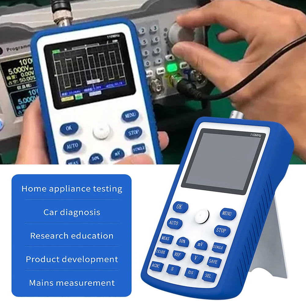 

Mini FNIRSI 1C15 2.4 Inch Screen Portable Digital Oscilloscope 500MS/s Sampling Rate 110MHz Analog Bandwidth Waveform Storage