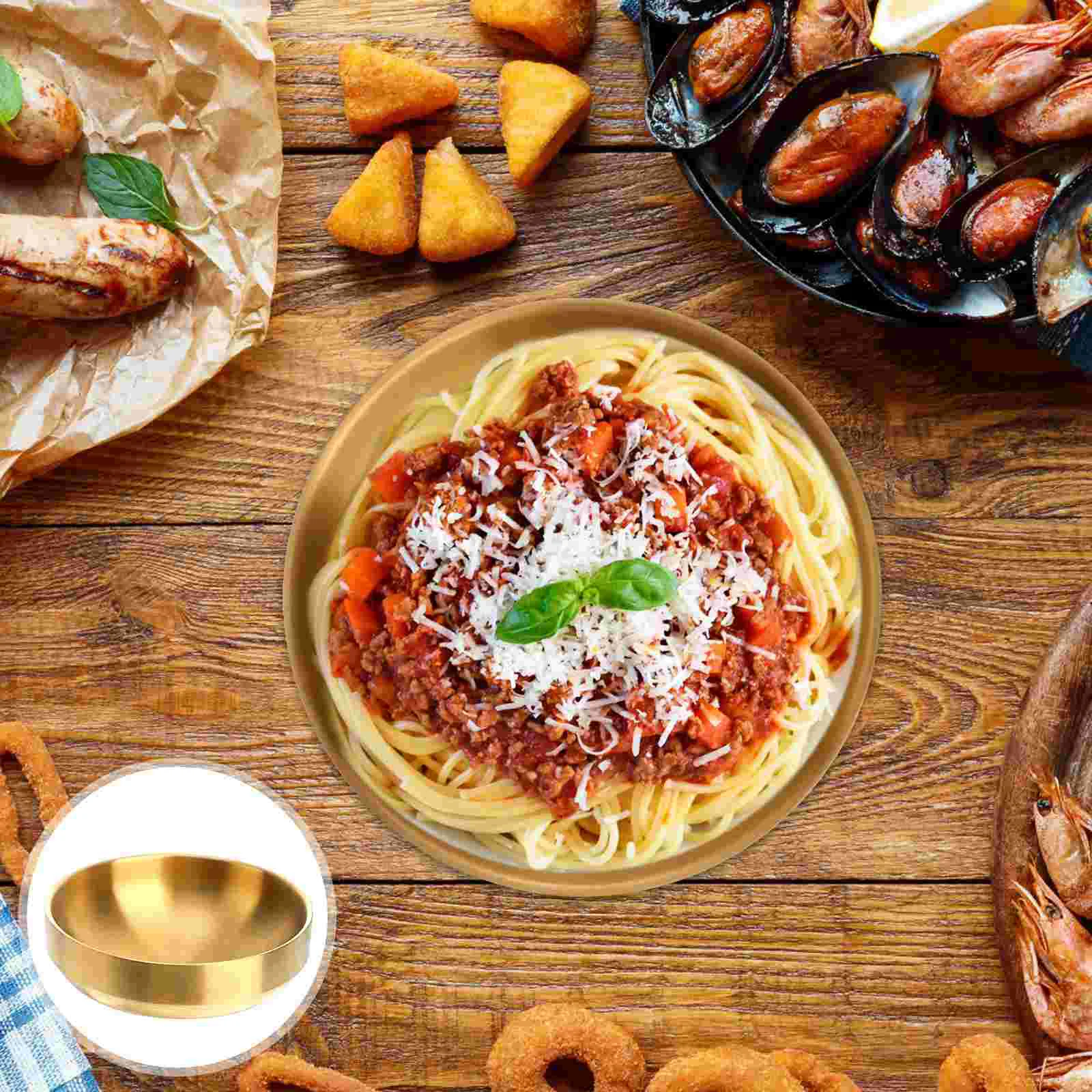 

Bowl Ramen Container Salad Noodles 304 Appetizer Soup Cereal Insulated Double Steel Stainless Snack Kitchen Metal Instant Food