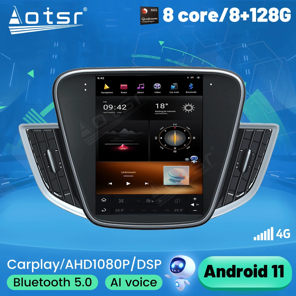 

Автомобильный радиоприемник G6, экран Tesla для Chevrolet кавалер 2016-2018, Android, 2Din стереоприемник, Авторадио, мультимедийный плеер с GPS-Навигатором