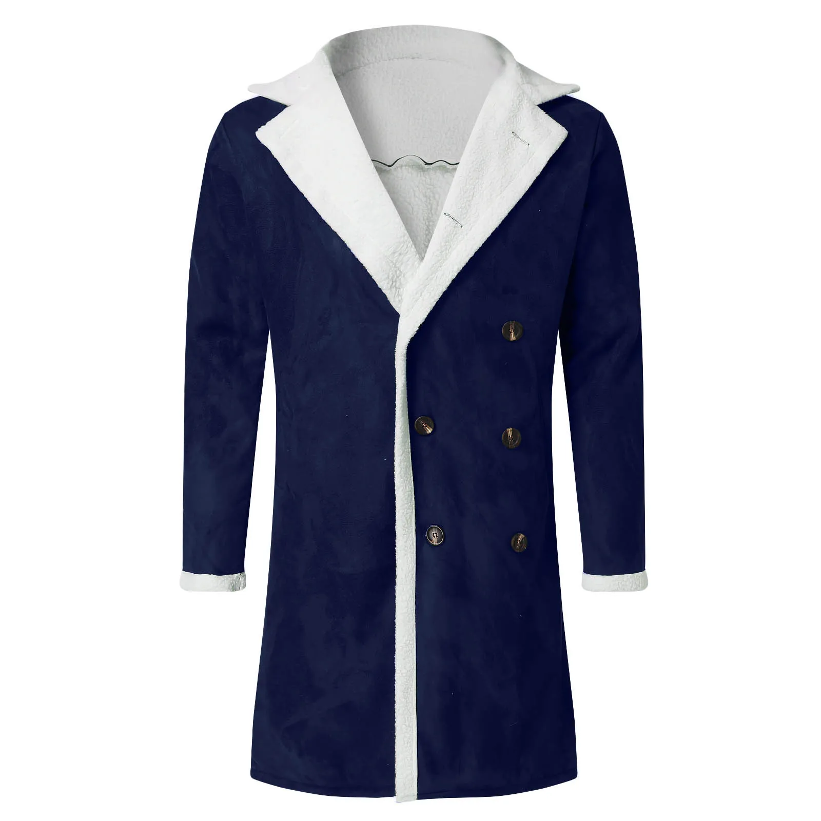 

Men Winter Warm Coat Jacket Turndown Neck Softshell Jackets for Windproof Soft Coat Shell Jacket Button Pocket Jackets man