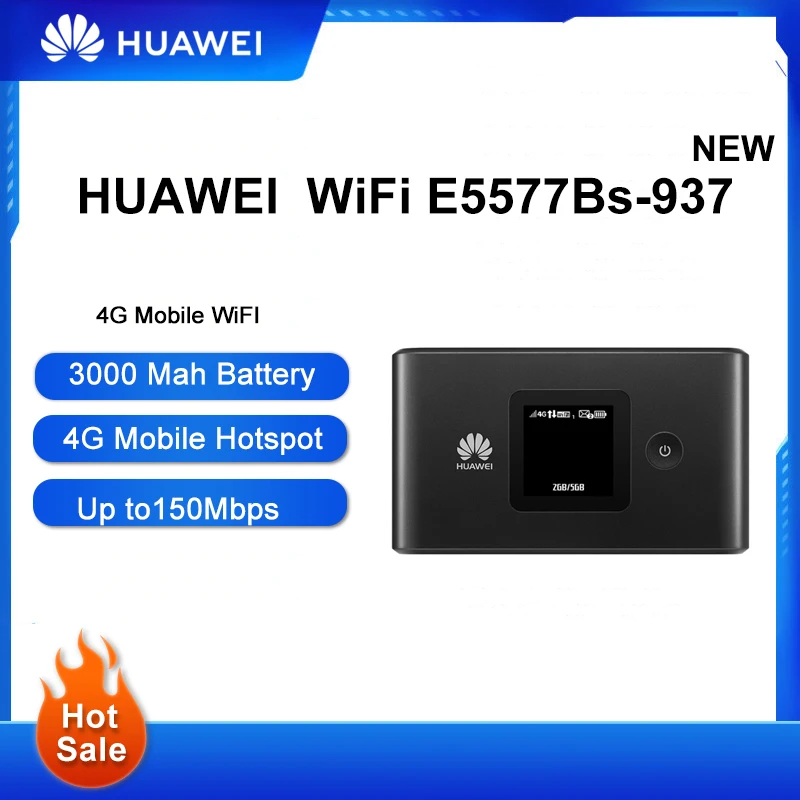 New Original Unlock HUAWEI E5577BS-937 150Mbps 4G LTE WiFi Router 3000mAh Battery Mini Hotspot with LCD Screen And SIM Card