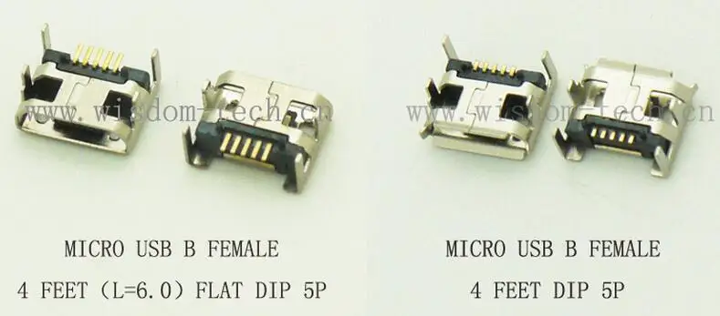 

1000 шт., разъем Micro USB для зарядки телефона
