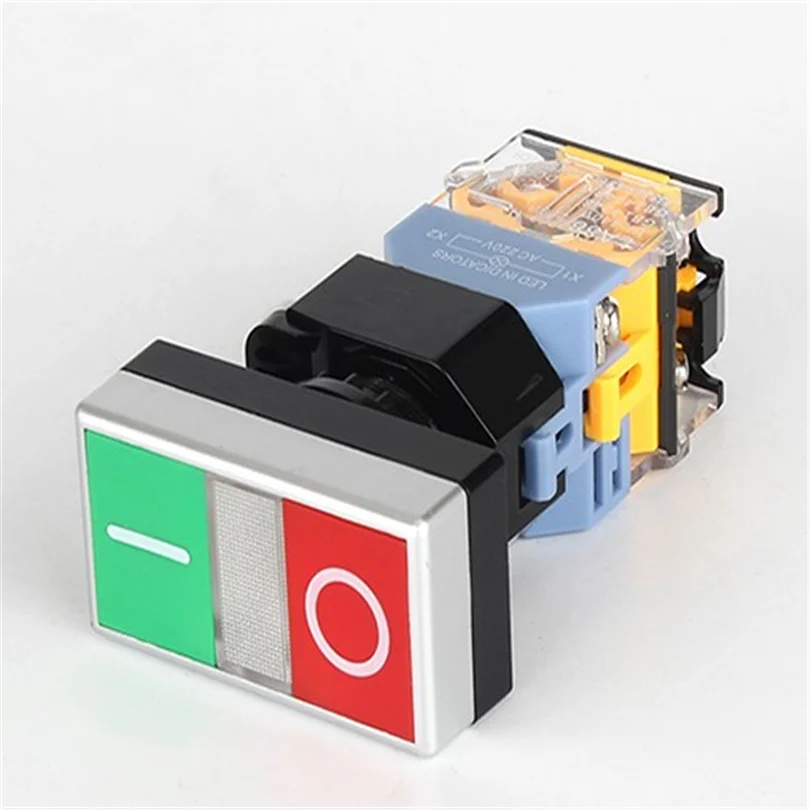 

LA38-11DRG SELF RESET Two Position PUSH BUTTON SWITCH Start Stop WITH LIGHT