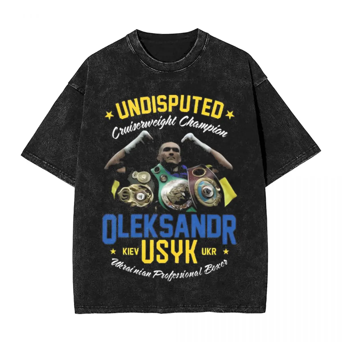 Футболка Oleksandr Usyk летняя уличная футболка 2024 хлопковая в стиле хип-хоп для мужчин