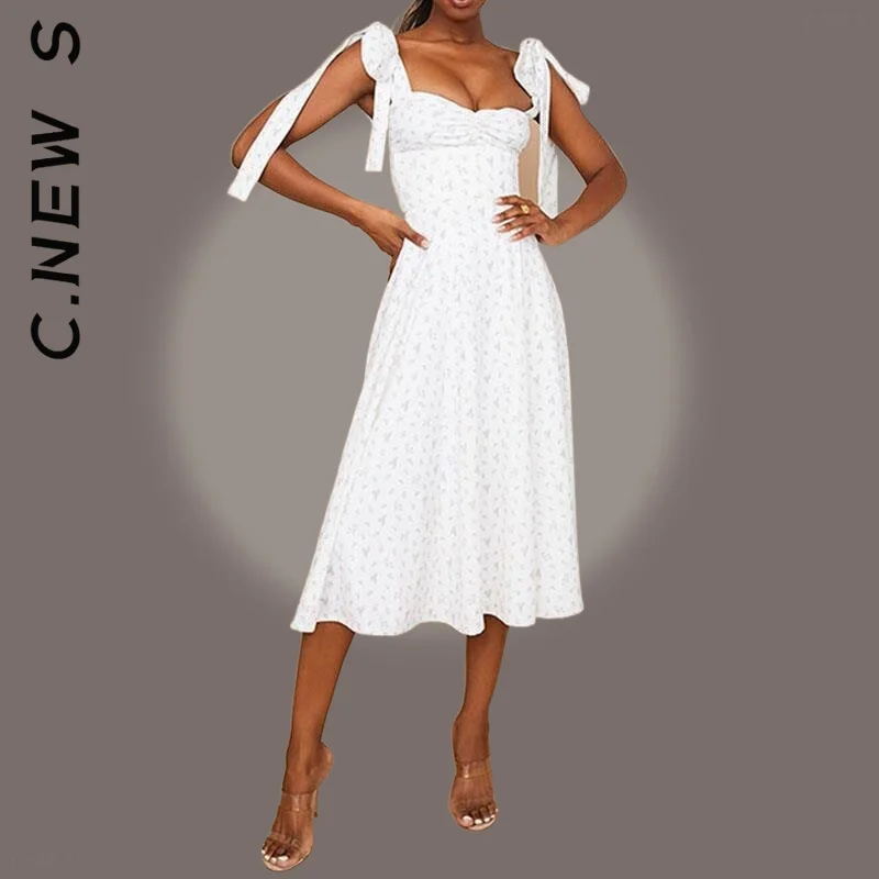 C. Новости-женское кружевное Плиссированное Платье Цветочный комплект белый