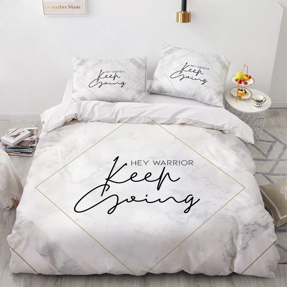 

3D Marbling Duvet Cover Set Soft Luxury Comforter Pillowcase Black Gold Home Texitle Drop Ship Simple Bedding Sets