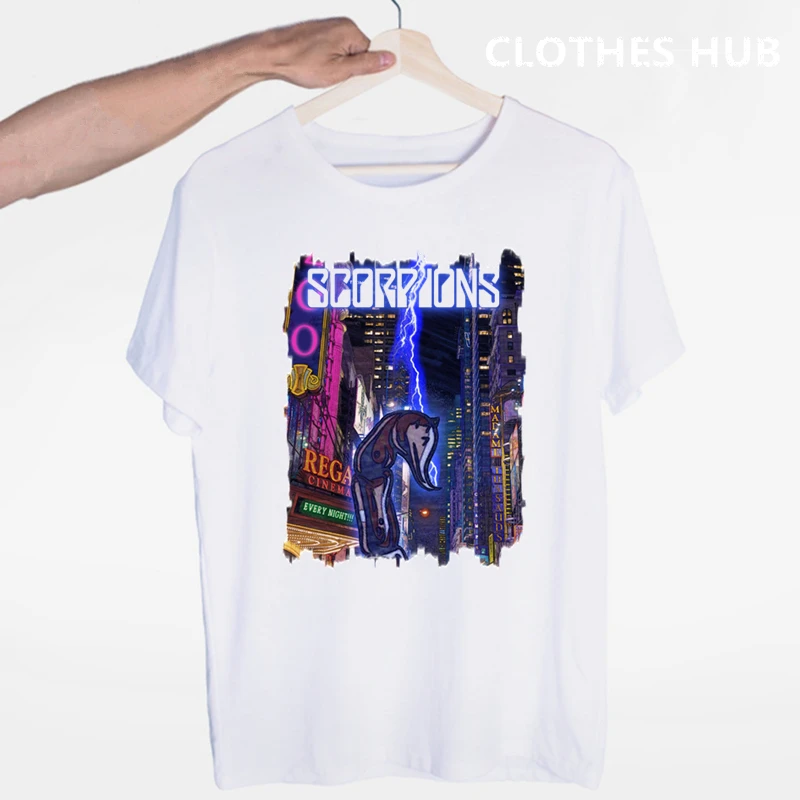 

Scorpions Fashoin Metal Rock Band T Shirt Hipster T-shirt O-Neck Short Sleeves Summer Casual Fashion Unisex Men And Women Tshirt