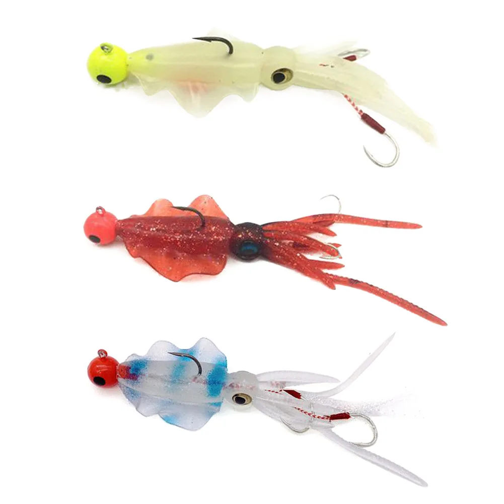 

1pc 13cm 25g Luminous Fishing Lure Soft Artificial Bait Glowing Wobblers with Hook Fishing Tackles Tool Equipment