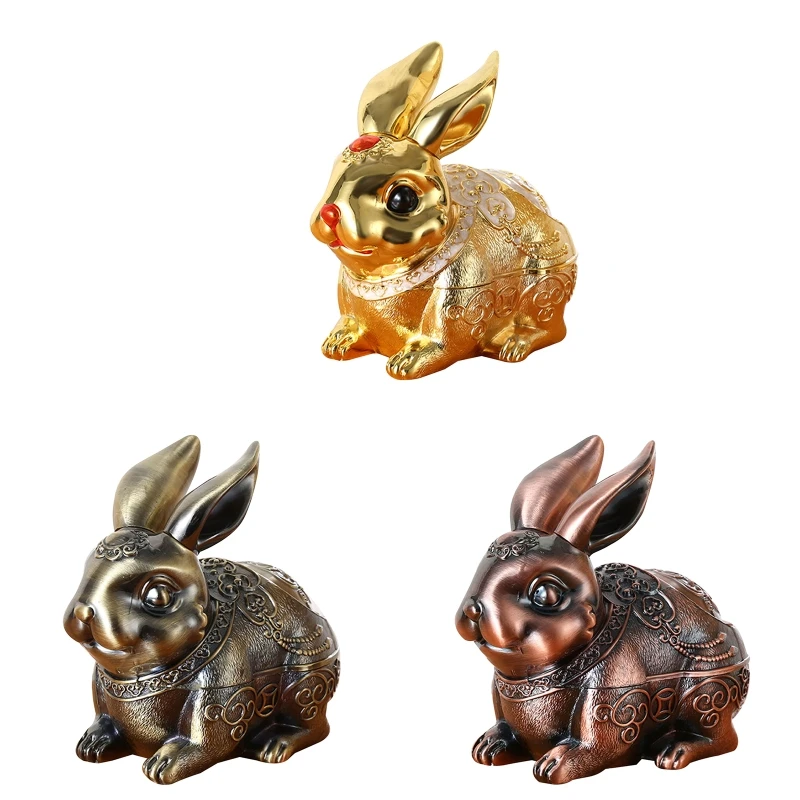 

Creative Ashtray Rabbit Shape Metal Creative Tray for Outdoors Indoors Anti-fall Zinc Alloy Ashtray Fancy Gift 40JA
