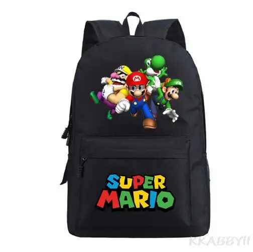 Школьные ранцы Super Mario Bros Детские рюкзаки вместительные дорожные сумки для