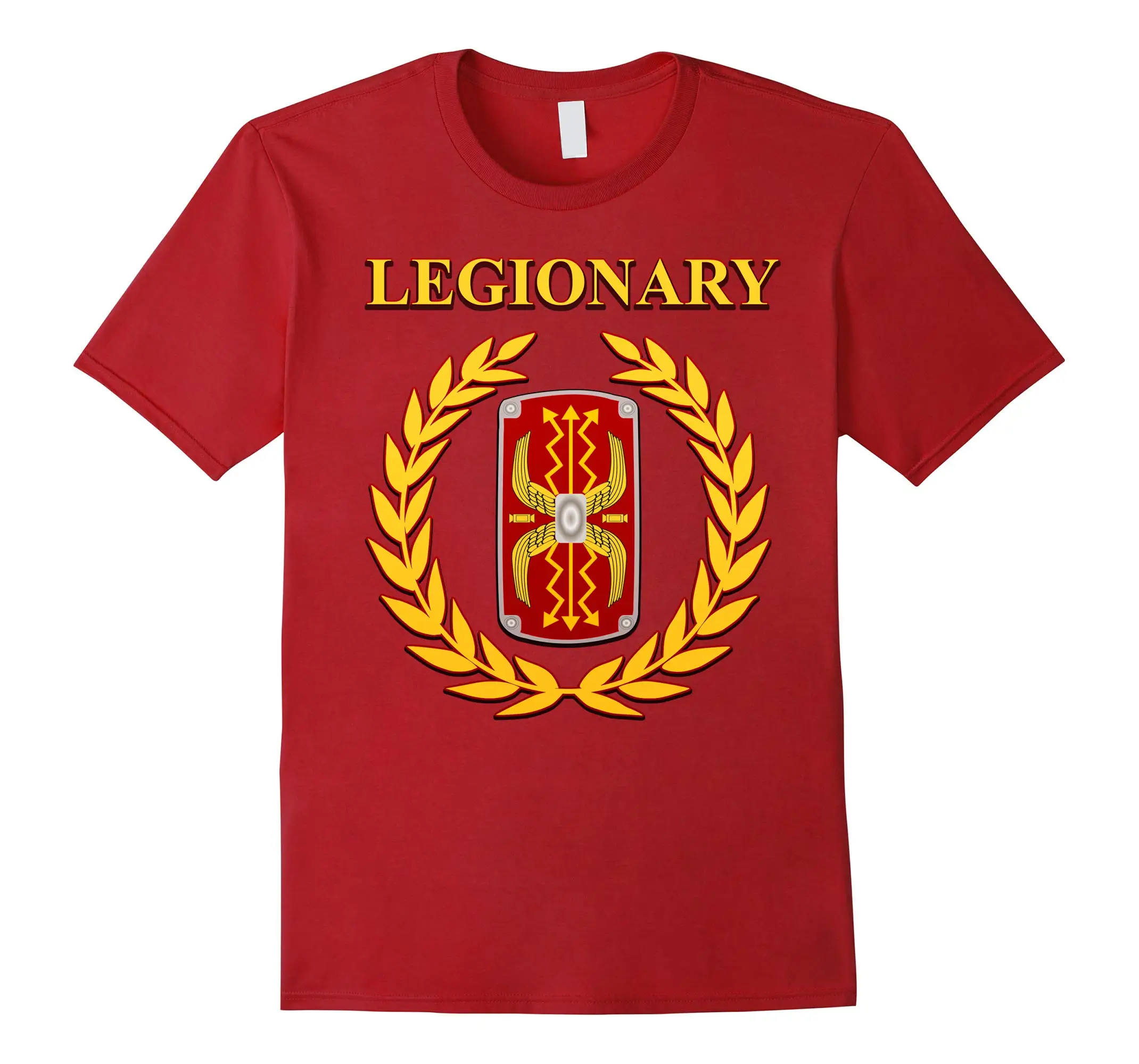 Мужская футболка с креативным дизайном Roman Legionary Shield Laurels. Летняя хлопковая