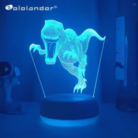 new dinosaur series 16 color 3d led night light lamp remote control table lamps toys gift for kid home decoration 3d night light
