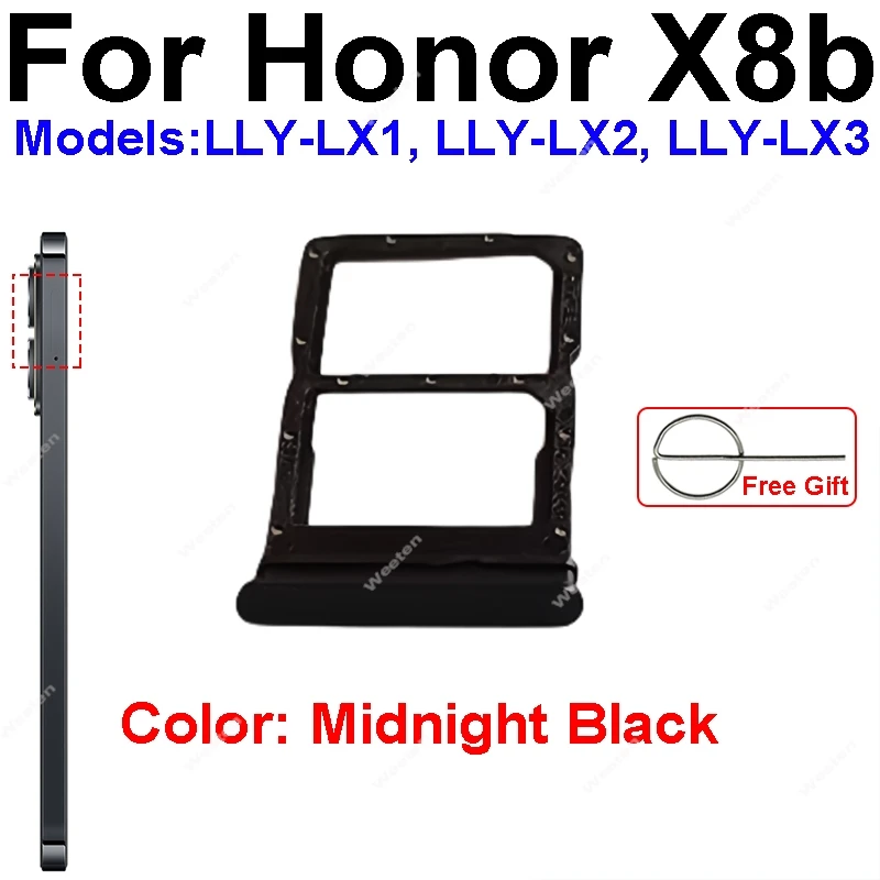 Для Huawei Honor X7b X8b X9b 4G 5G Держатель лотка для SIM-карты Разъем устройства чтения SIM-карт
