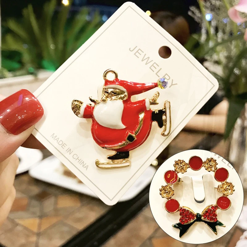 Металлическая брошь Модная бижутерия подарок для женщин Рождественский Декор