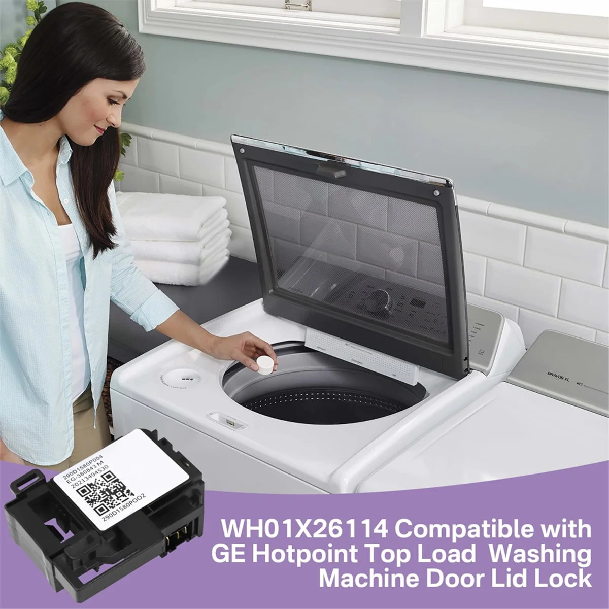 WH01X27954 Переключатель блокировки крышки стиральной машины часть 290D1580P004 для GE Hotpoint