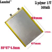 3 7v lithium polymer rechargeable battery li po 3800mah 486789 for gps dvd pda pad power bank e book camera tablet pc laptop