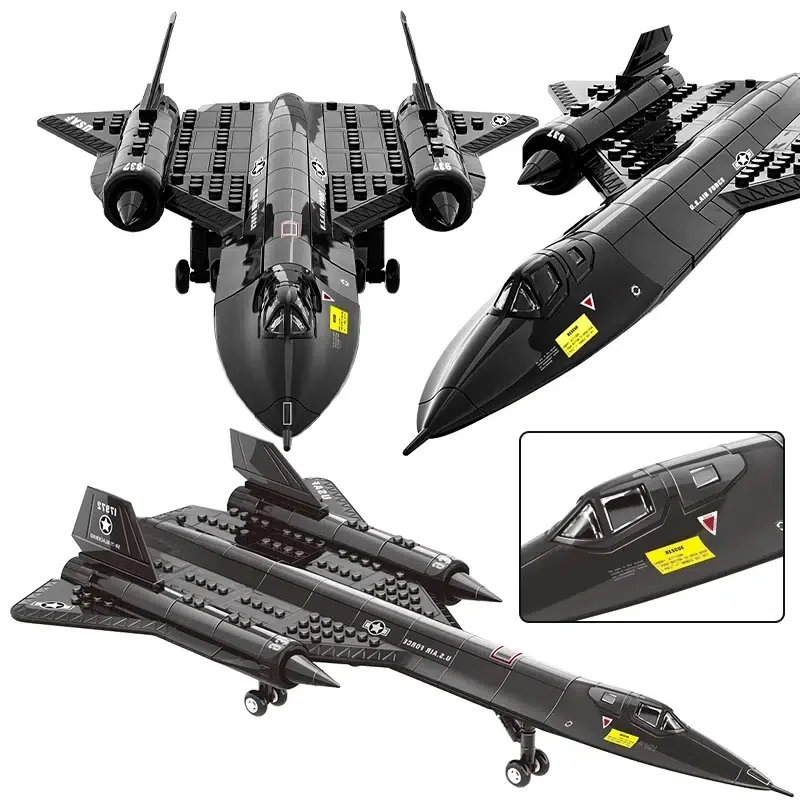 

Police SWAT SR-71 Blackbird Model Reconnaissance Aircraft Building Blocks Military Bricks Children Toys For 6+