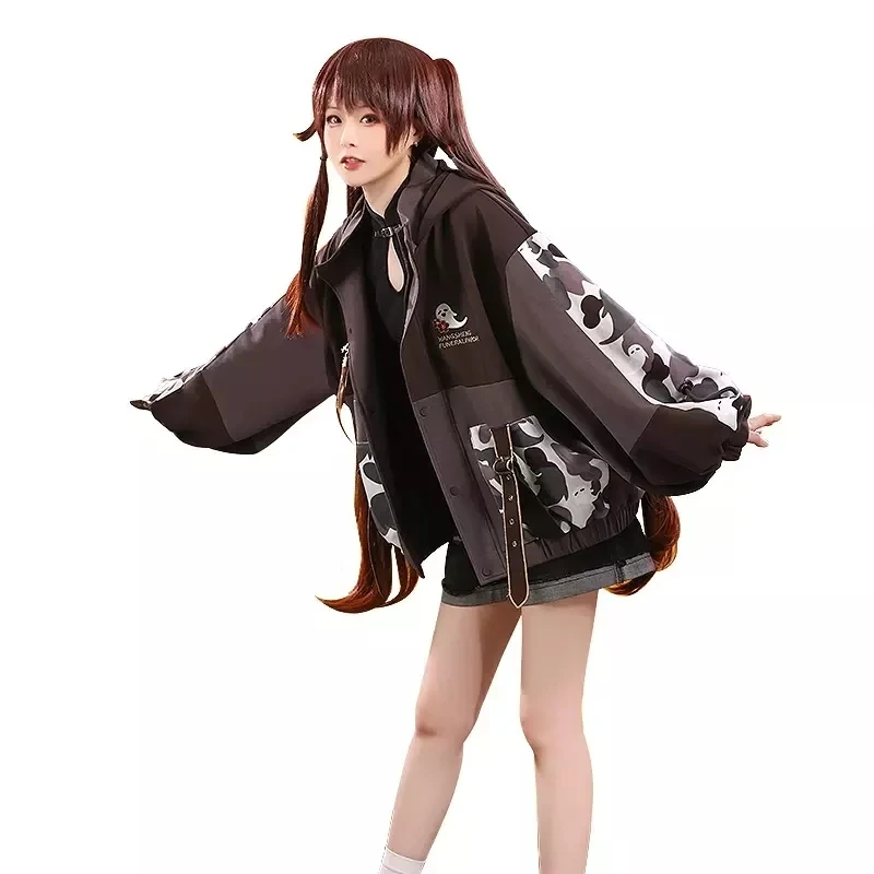 

2023 игра Genshin Imapact анимация Surroundin HUTAO Women's Second Yuan с тем же Косплей женское повседневное Пальто Повседневное пальто