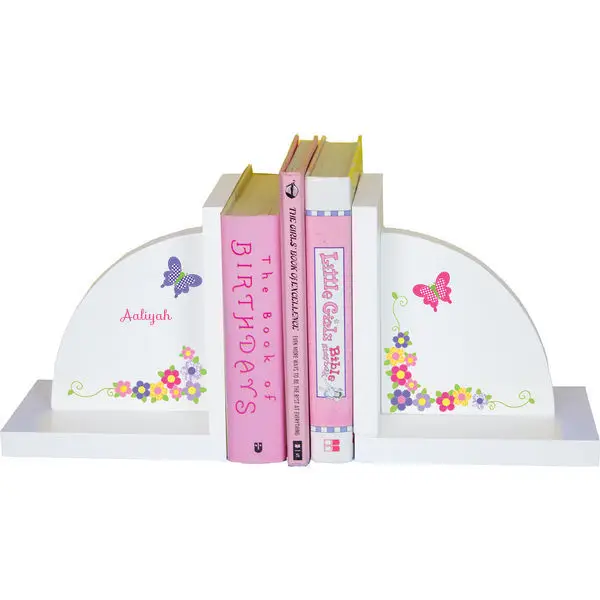 

Personalized Bright Butterflies Garland Childrens Bookends