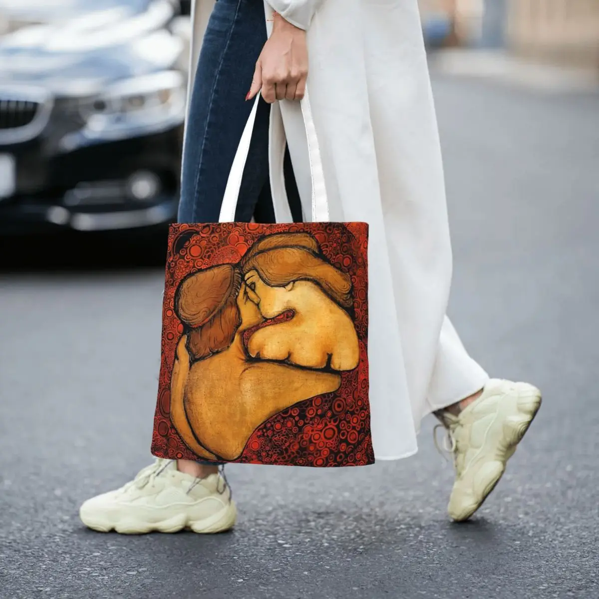 The Kiss - Vsevolod Maksymovych Totes Canvas Handbag Women Canvas Shopping Bag
