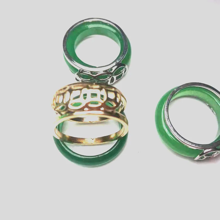 

Изящные ювелирные изделия, элегантное женское кольцо из зеленого и фиолетового нефрита с ручной резьбой