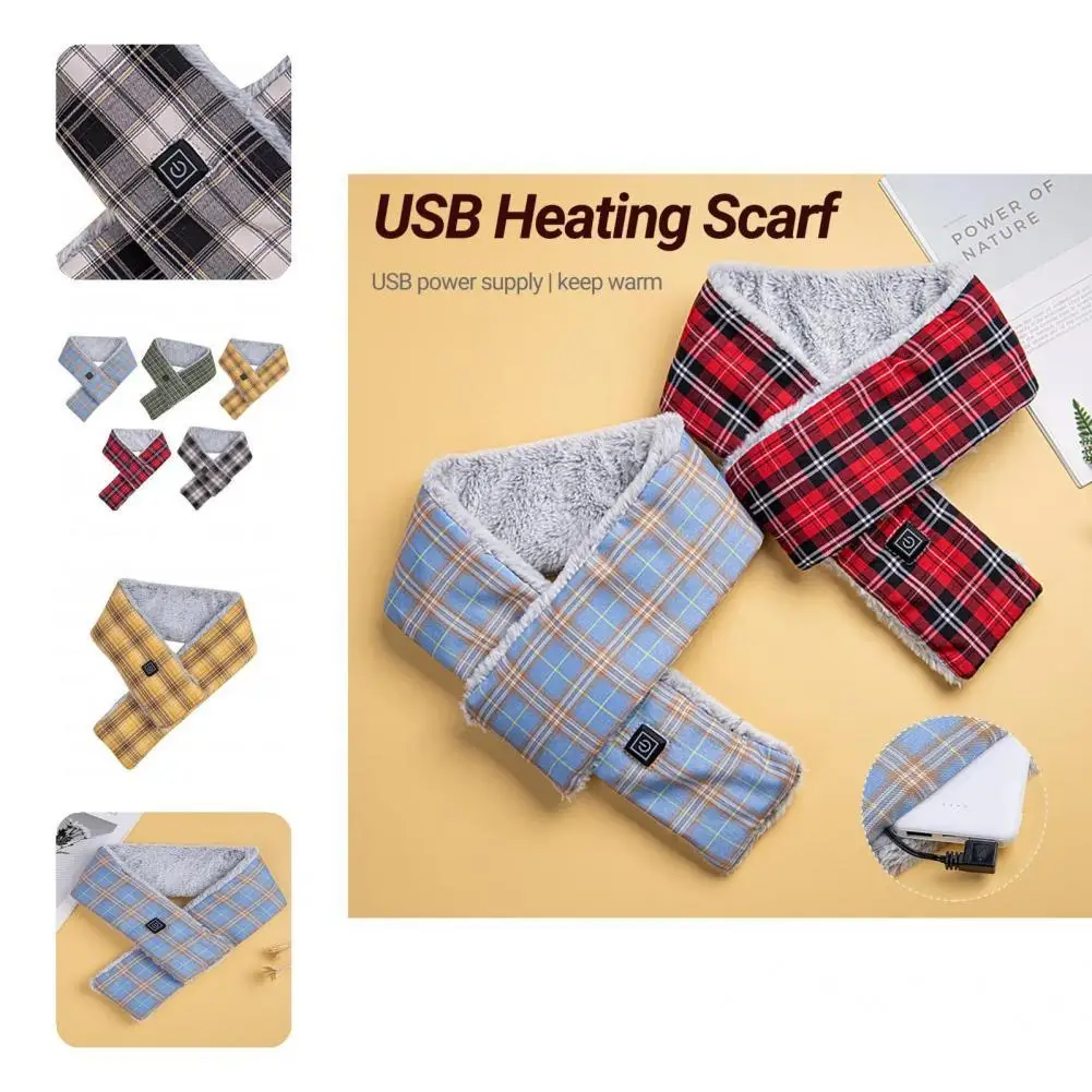 

Heated Neck Scarf Waterproof Practical Comfortable Wearing 3 Heat Settings Electric Thermal Scarf