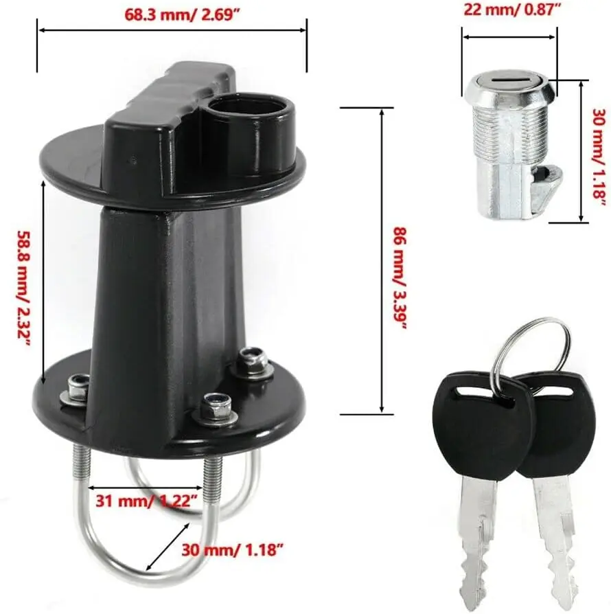 1 комплект пластиковый топливный бак газовый дизельный замок для квадроцикла
