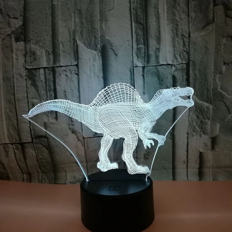 

Children's Birthday Gift Bedroom Decoration Acrylic Lamp Dinosaur Color Transformation Lights Decoration Dinosaur LED for Room