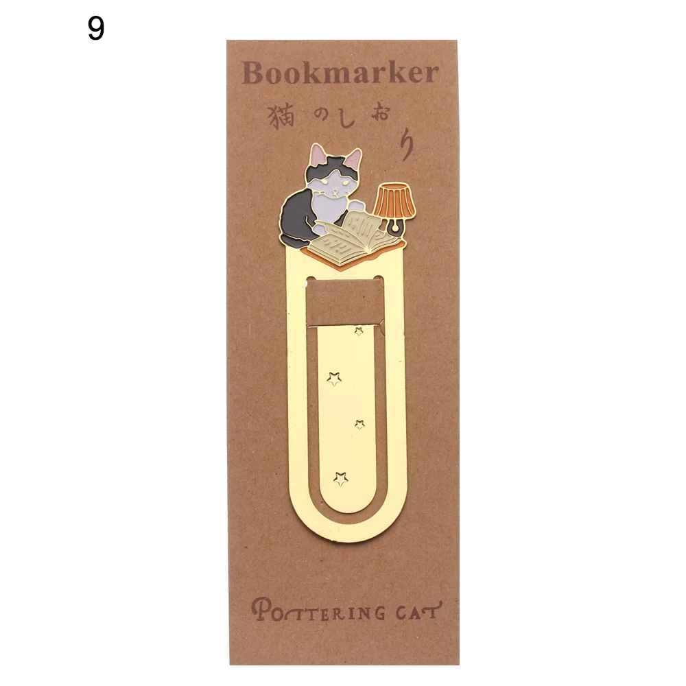 

Золотая закладка с кошками