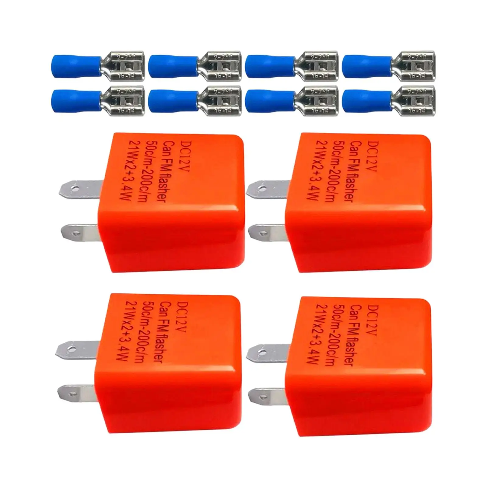 4 шт. 2-контактное 12 В светодиодное мигающее реле мигалки Plug and Play автомобильное