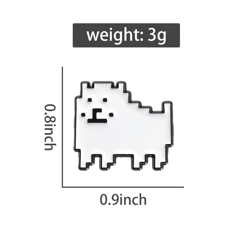 Пиксельный щенок брошь Pinhabit