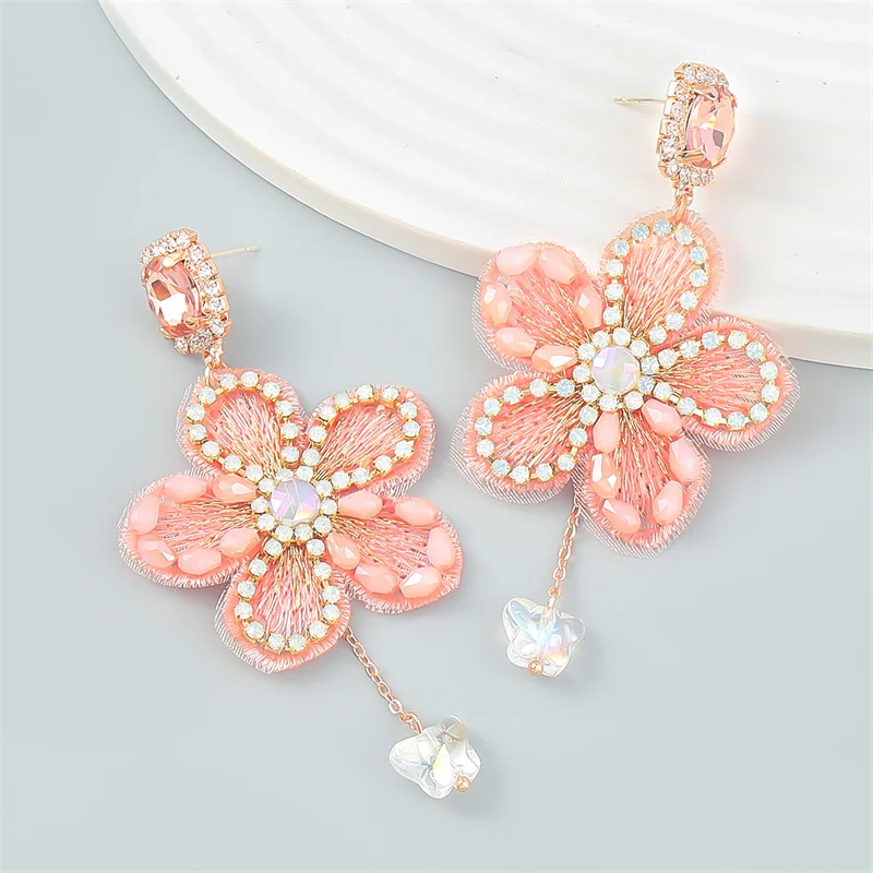

Acrylic Flower Earrings For Women Shiny Geometric Earrings For Girls Floral Korean Fashion Jewelry Accessories 2022 Wholesale