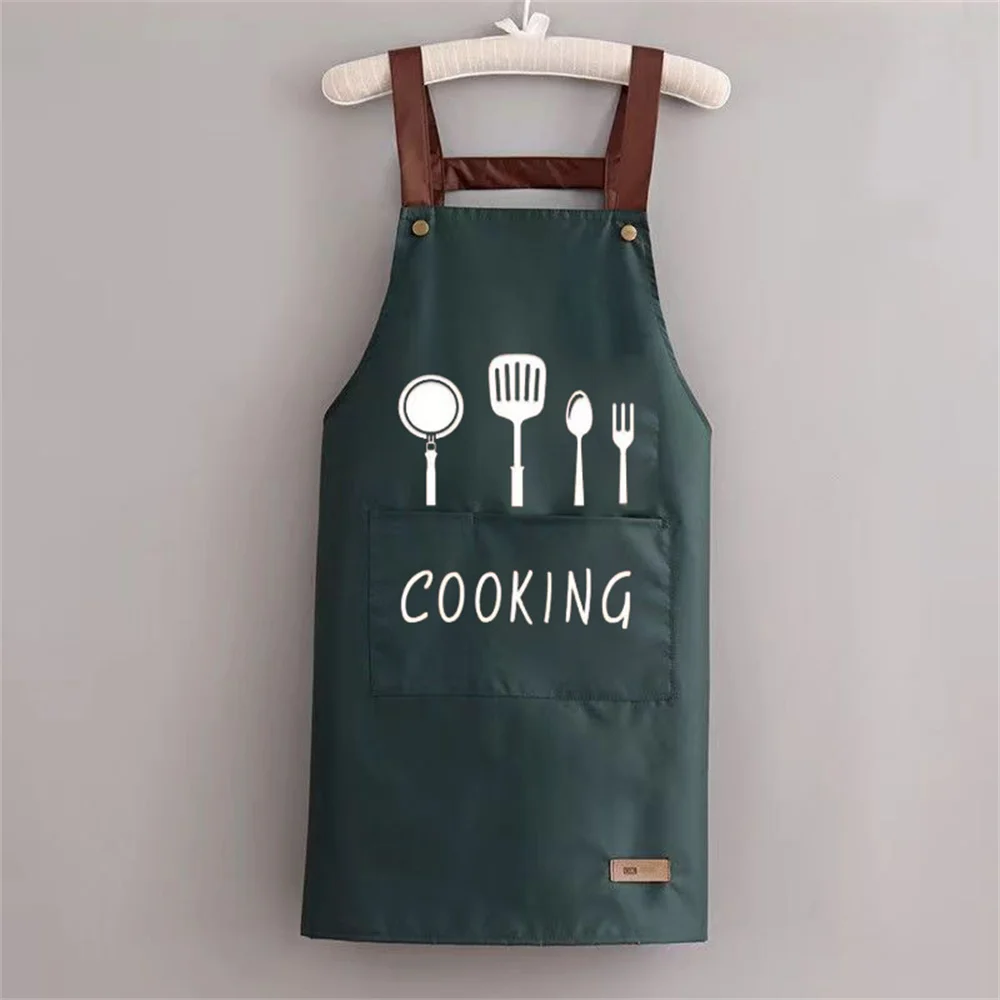 

Устойчивый грязеотталкивающий фартук, водонепроницаемый и маслостойкий кухонный модный фартук для приготовления пищи, рабочая одежда для взрослых, кухонные аксессуары