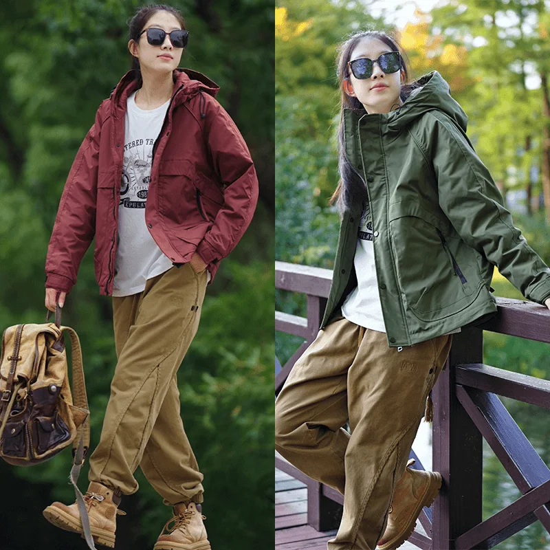 Мужское пальто-карго с хлопковой подкладкой American Hood осенне-зимняя утепленная