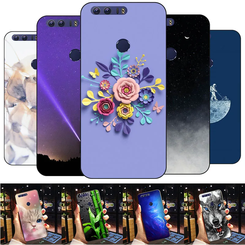 Силиконовый чехол для Huawei P Smart 2018 искусственные Чехлы милый из ТПУ телефона Enjoy 7S