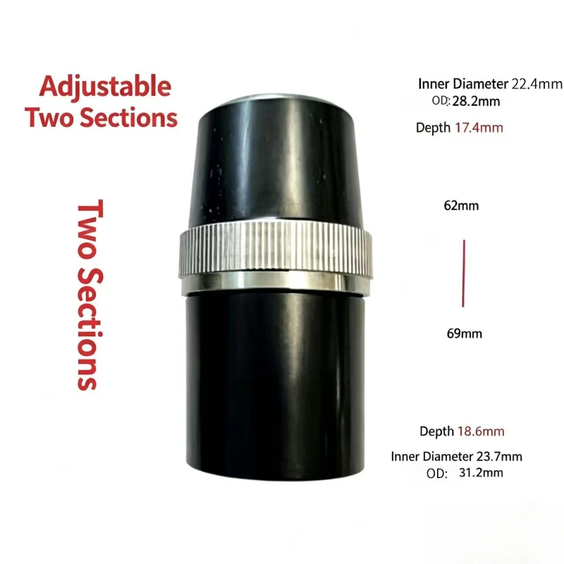 Фото Adjustable Telescopic Bb Clarinet Barrel, Purple Sandalwood Material, 62mm-69mm Woodwind Replacement Parts №3