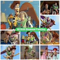 5d ab diamond painting disney cartoon toy story woody and buzzlightyear drill cross stitch embroidery kit mosaic home decor ll84