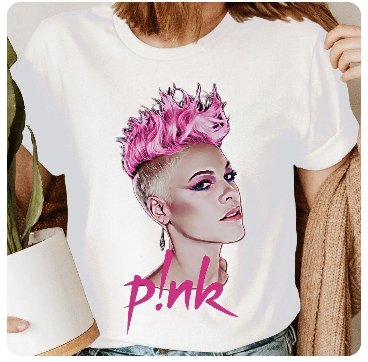 Розовая летняя Карнавальная футболка унисекс розовая для тур концерта Гига 2023