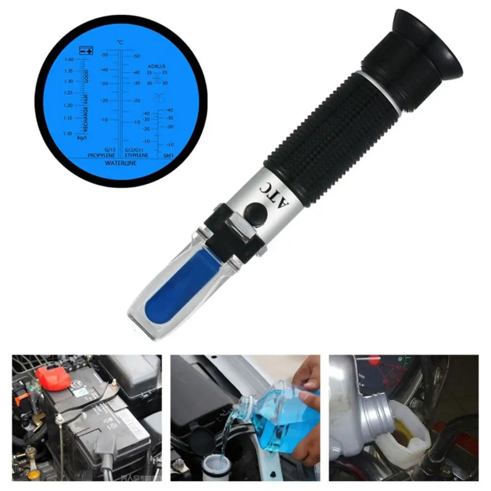 Universal Concentration Meter ATC Glycol Refractometer Engine Coolant Tool Antifreeze Battery Tester Car Accessories