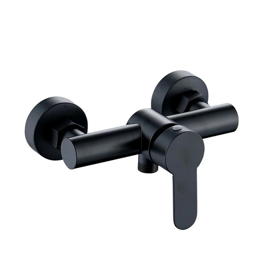 

304 Stainless Steel Bathroom Shower Faucets Wall Mounted Metal Triple Bathtub Faucet Hot And Cold Water Mixer Valve Nozzle Tap