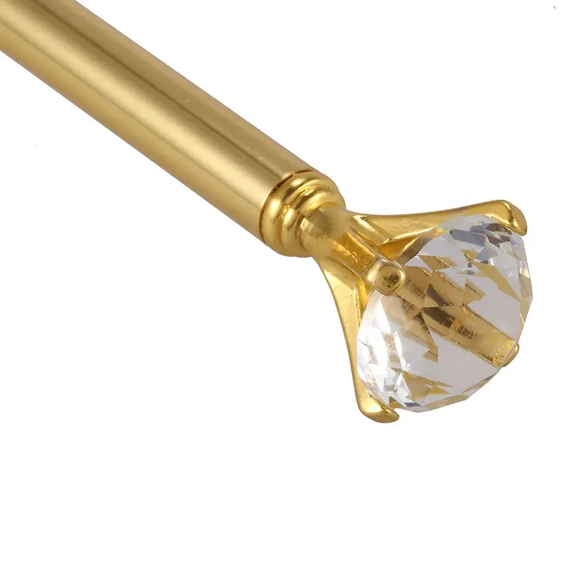 Kawaii Шариковая ручка шариковая из сплава с большим алмазным черным стержнем