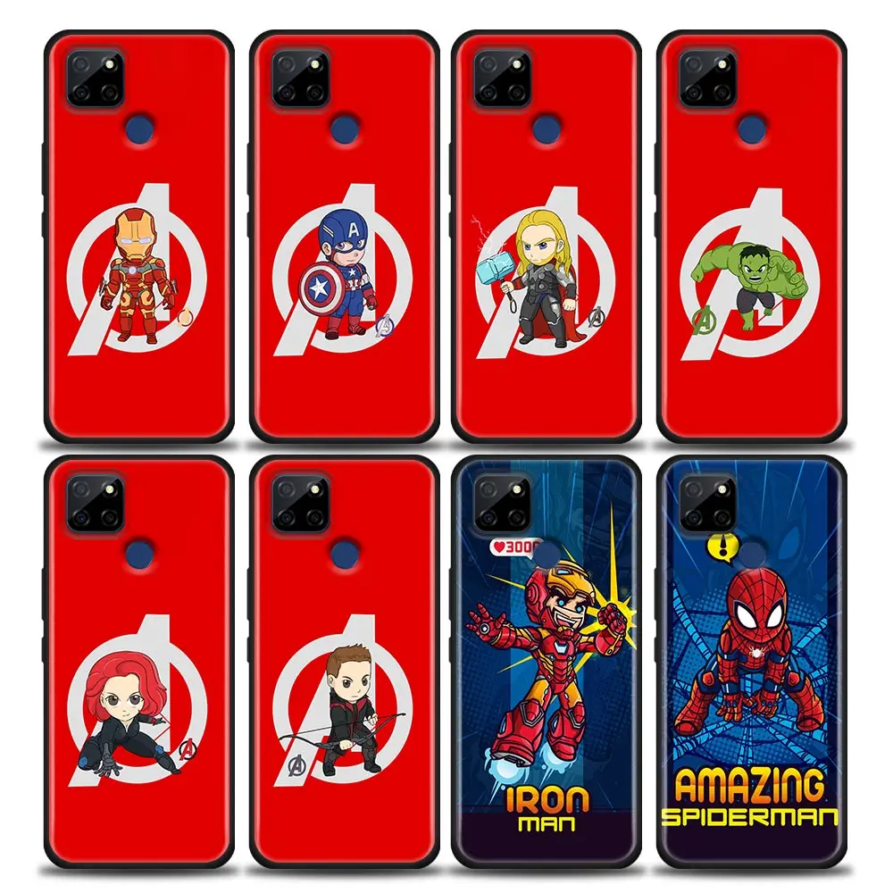 

Marvel Avengers Lovely Funny Cartoon Comic Phone Case For OPPO Realme C1 C2 C3i C21 C21Y C25s C15 C11 C12 C20 CT GT GT2 X50 Capa