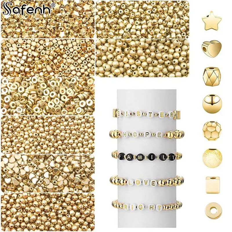 

100 шт./набор, круглые бусины в форме сердца